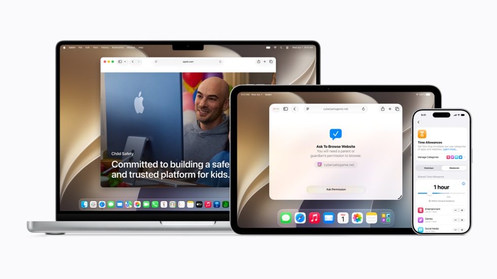Apple 아동안전 기능, 부모가 먼저 봐야 할 건 ‘차단’이 아닙니다 공식 제공 이미지