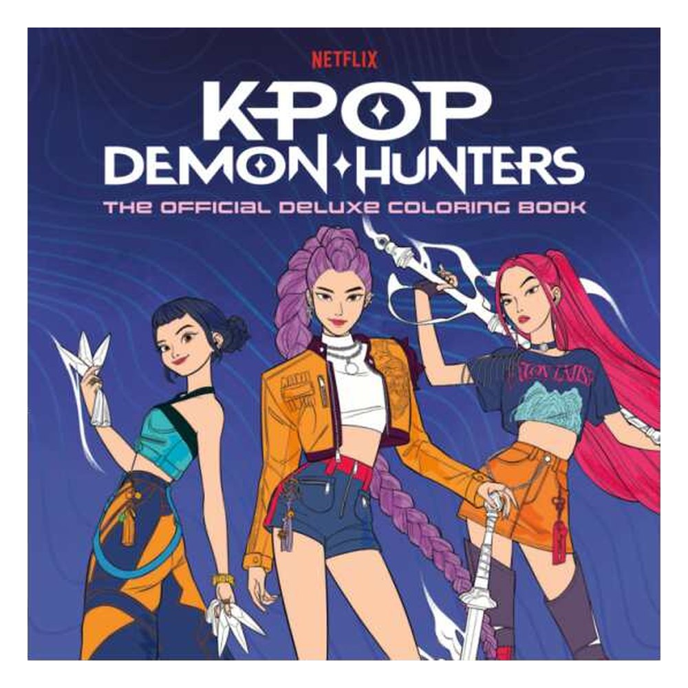 KPop Demon Hunters: The Official Deluxe Coloring Book cover (publisher image)