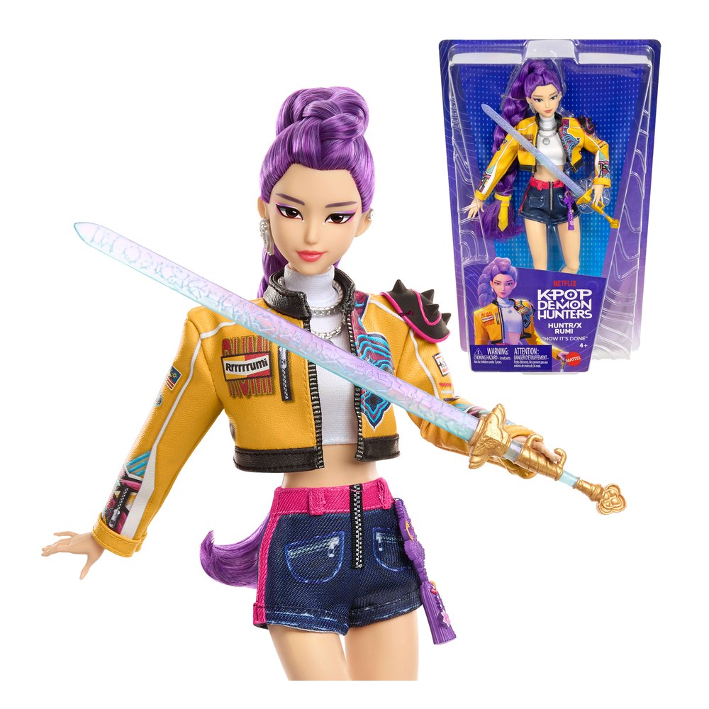 Mattel KPop Demon Hunters HUNTR/X Rumi "How It's Done" fashion doll (official product photo)